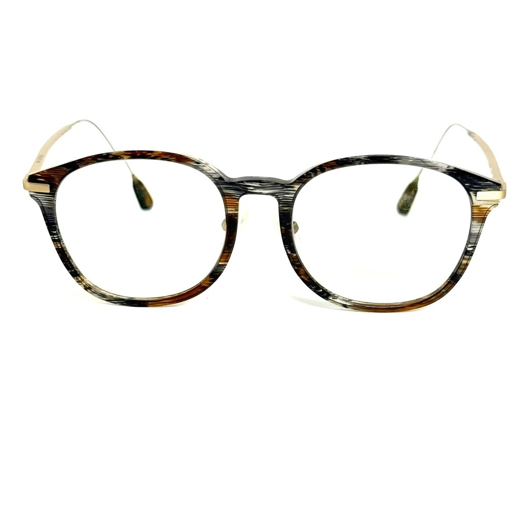 Barton Perreira Tortoise Round Eyeglasses Gold Metal Temples Frames 23679